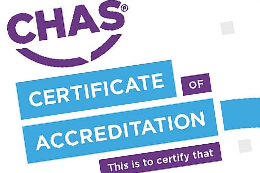 CHAS Accreditation for Simon Annear in Cornwall